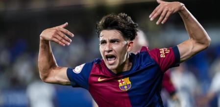 El jugador debutó con el primer equipo a los 16 años en el partido de dieciseisavos de Copa del Rey ante el Barbastro