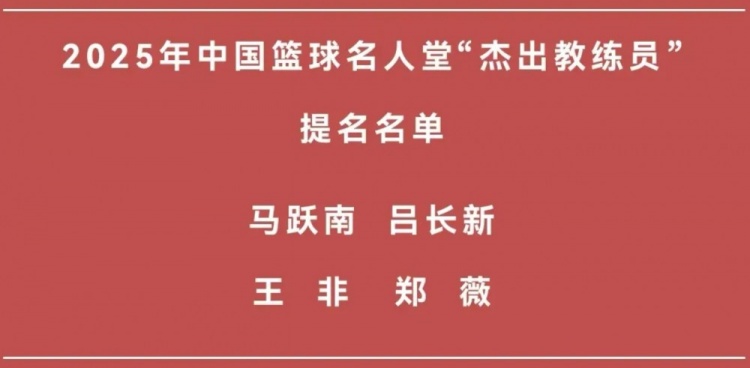 王非&郑薇在列 篮协发文介绍名人堂“杰出教练员”提名名单