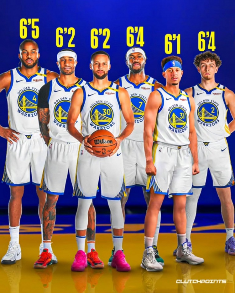 科尔的最爱！美媒晒勇士后场身高 7名后卫均不超1米96